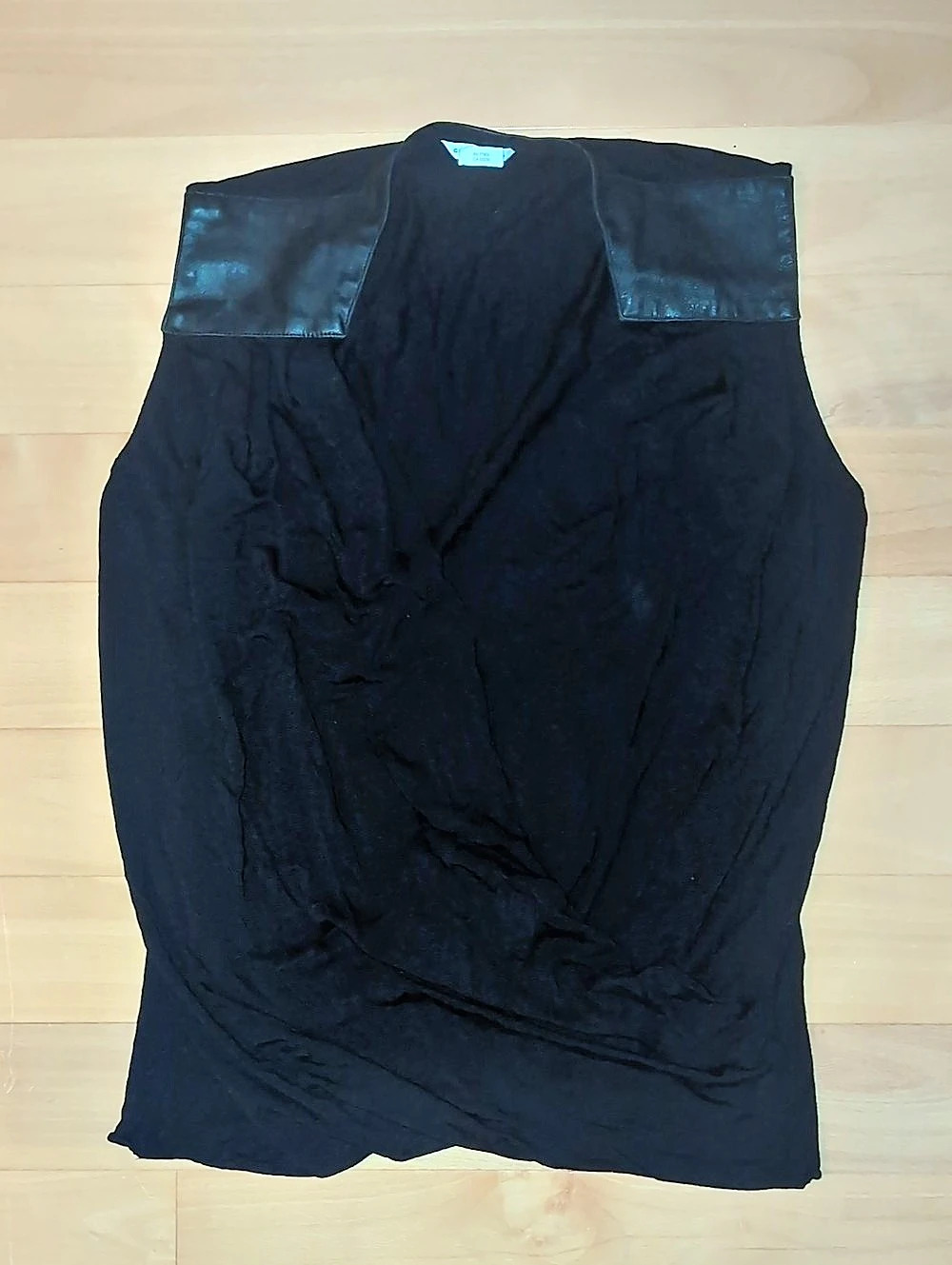 Club Monaco Black Shoulder Panel Tank Top